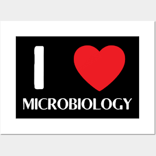 I Love Heart Microbiology Posters and Art